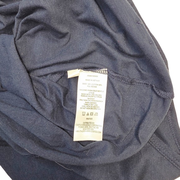 Nautica‎ Womens Top Navy Blue Sleeveless Crew Neck Casual Blouse Keyhole L - Picture 7 of 8